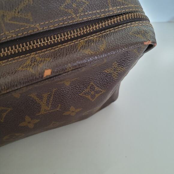 LOUIS VUITTON Trousse Toilette 28 Clutch Hand Bag Monogram Brown Zip Pouch - Picture 7 of 15